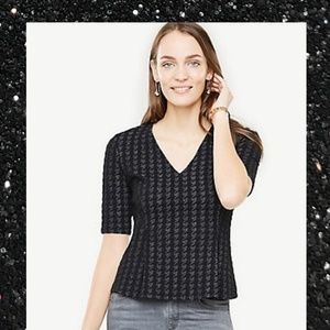 Houndstooth peplum top